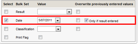 Bulk Set Results (set result date example)