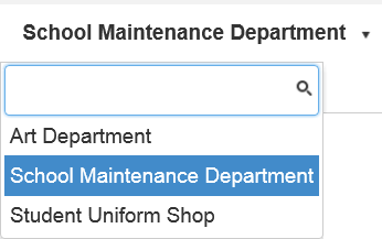 Business unit drop-down list (Purchase order requisitions, synweb)