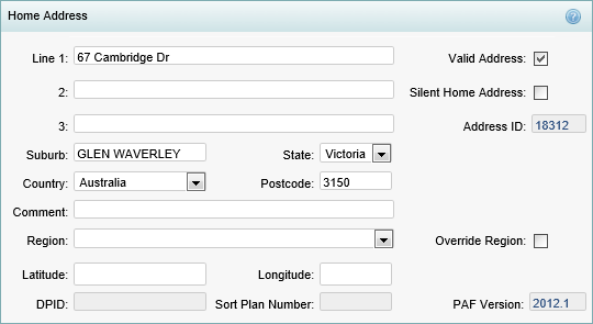 Community Maintenance - Home Address bar (synweb, cut down)