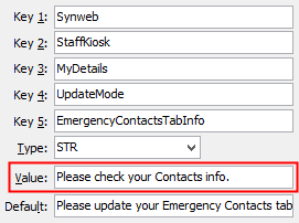 Configuration File Maintenance - EmergencyContactsTabInfo