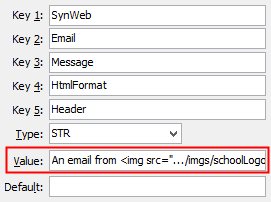 Configuration File Maintenance - HTMLFormat header configuration setting
