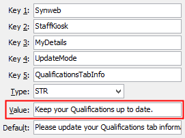 Configuration File Maintenance - QualificationsTabInfo