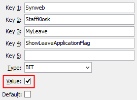 Configuration File Maintenance - ShowLeaveApplicationFlag configuration setting