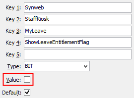 Configuration File Maintenance - ShowLeaveEntitlementFlag configuration setting