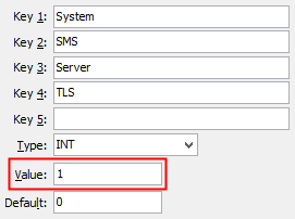 Configuration File Maintenance - SMS Server TLS configuration setting