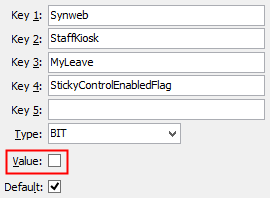 Configuration File Maintenance - StickyControlEnabledFlag configuration setting