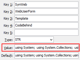 Configuration File Maintenance - Synweb - CodeBehind