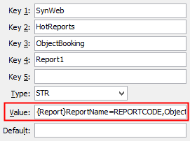 Configuration File Maintenance - Synweb HotReports ObjectBooking configuration setting