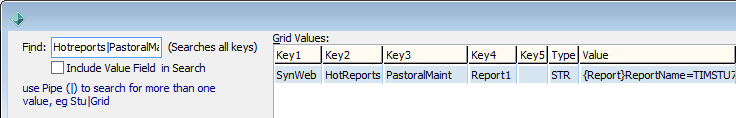 Configuration File Maintenance - Synweb HotReports Pastoral Care
