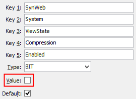 Configuration File Maintenance - Synweb System ViewState Compression Enabled