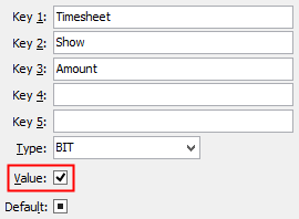 Configuration File Maintenance - Timesheet Show Amount configuration setting