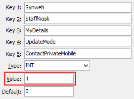 Configuration File Maintenance - UpdateMode - ContactPrivateMobile configuration setting