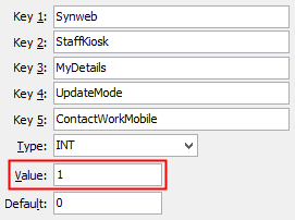 Configuration File Maintenance - UpdateMode - ContactWorkMobile configuration setting