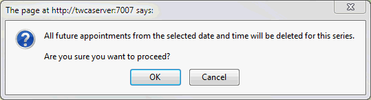 Confirm - Are you sure you want to delete this series (synweb)