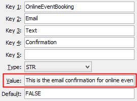 Confirmation configuration setting