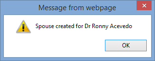 Confirmation message (spouse, synweb)