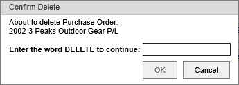 Confirm Delete (Purchase orders)