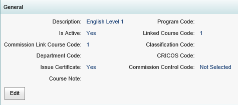 Course Maintenance - General bar (synweb)
