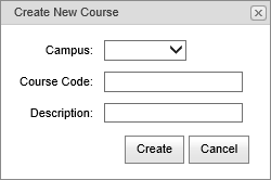 Create New Course (synweb)