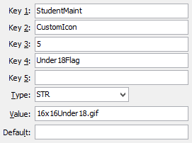 Creating a custom icon (filename in configuration file maintenance)