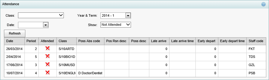Current Student Maintenance - Attendance bar (cut down)