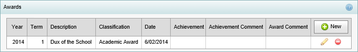 Current Student Maintenance - Awards bar (synweb)