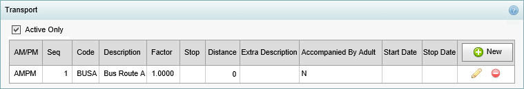 Current Student Maintenance - Transport bar (synweb)