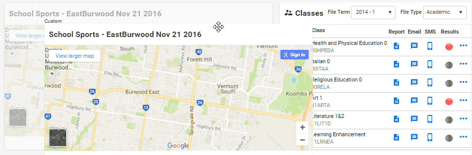 Dragging and dropping dashboard tile