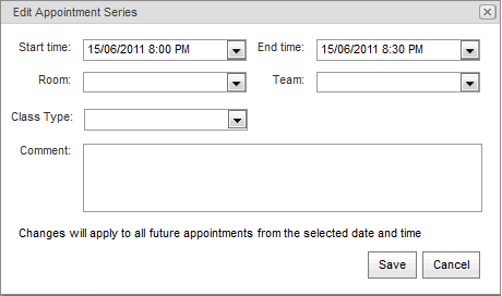 Edit Appointment Series (synweb)
