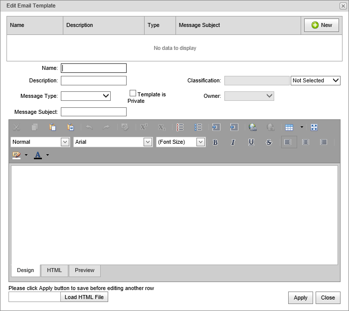 Edit Email Template (synweb)