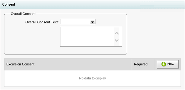 Excursion Maintenance - Consent bar (synweb)