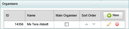 Excursion Maintenance - Organisers bar (synweb)