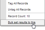 External test results maintenance - Bulk set to this option