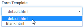 Form Template field