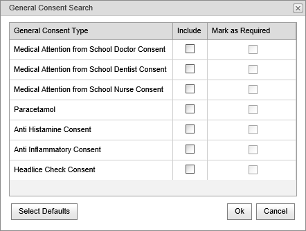 General consent type window (Excursion Maintenance, synweb)