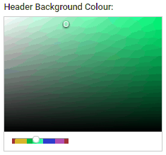 Header Background Colour field