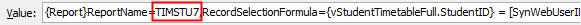 HotReportsClassMaintStudent (report code highlighted)