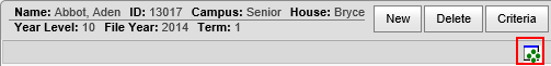 Hot reports icon (Student Maintenance, synweb)