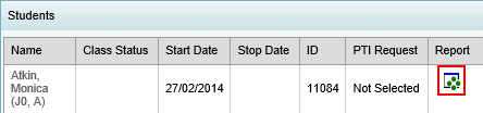 Hot reports icon (Students bar, synweb)