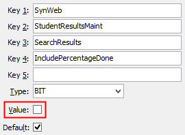 IncludePercentageDone configuration setting