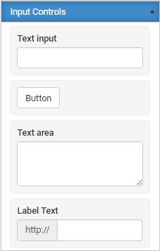 Input controls panel (expanded)