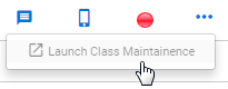 Launch Class Maintenance from Dashboard