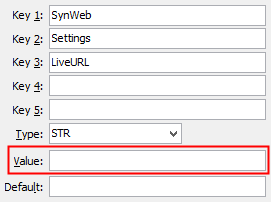 LiveURL configuration setting
