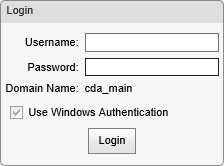 Login window