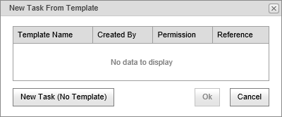 New Task from Template window (Introduction, synweb)