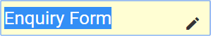 Online form editor (Edit form name, highlighted)