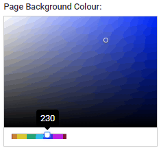 Page Background Colour field