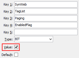 Paging - EnabledFlag configuration setting