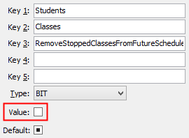 RemoveStoppedClassesFromFutureSchedulesFlag configuration setting