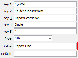 ReportDescription configuration setting